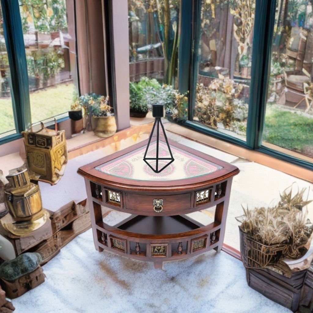 BLACK TRIANGLE CANDLE STAND SET