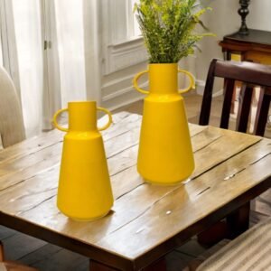 UNIQUE YELLOW FLOWER VASE SET