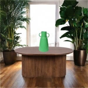 GREEN BOTTLE SHAPE FLOWER VASE SET