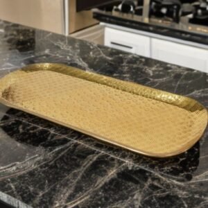 GOLD PLATED HAMMERED SURVING TRAY