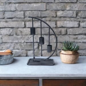 IRON CANDLE STAND FOR THREE CANDLES